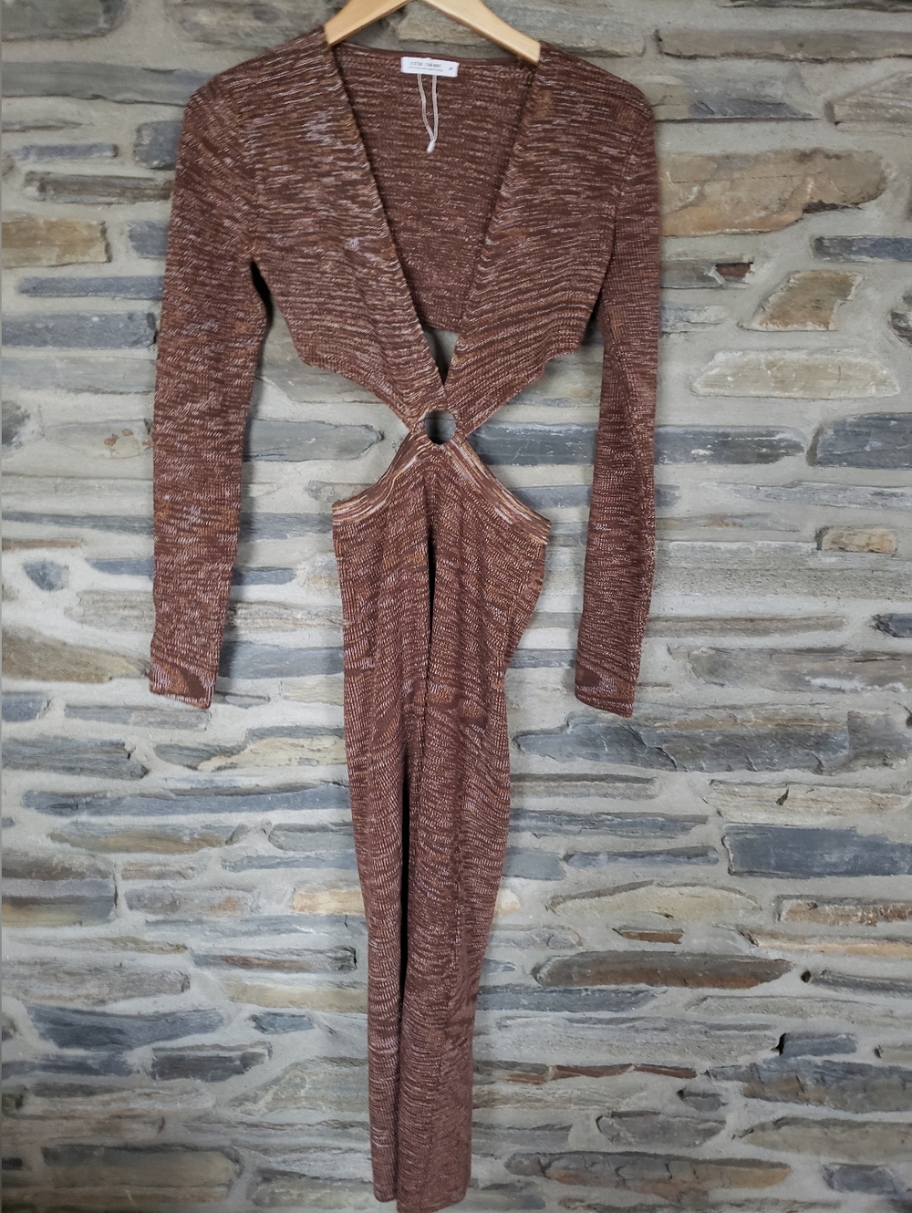 NWOT 12th Tribe Cutout Dress Medium Brown